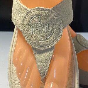 FitFlop Womens 9 Walkstar Suede Toe-Post Flip‎ Flop Sandals Shoes Comfort Park